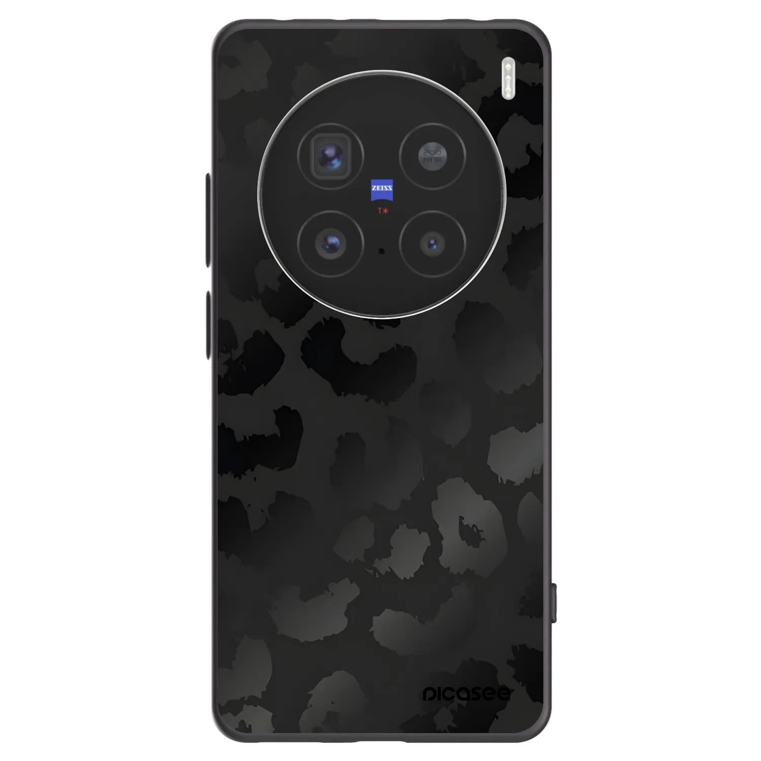 Picasee silikonski črni ovitek za Vivo X200 Pro - Midnight Leopard