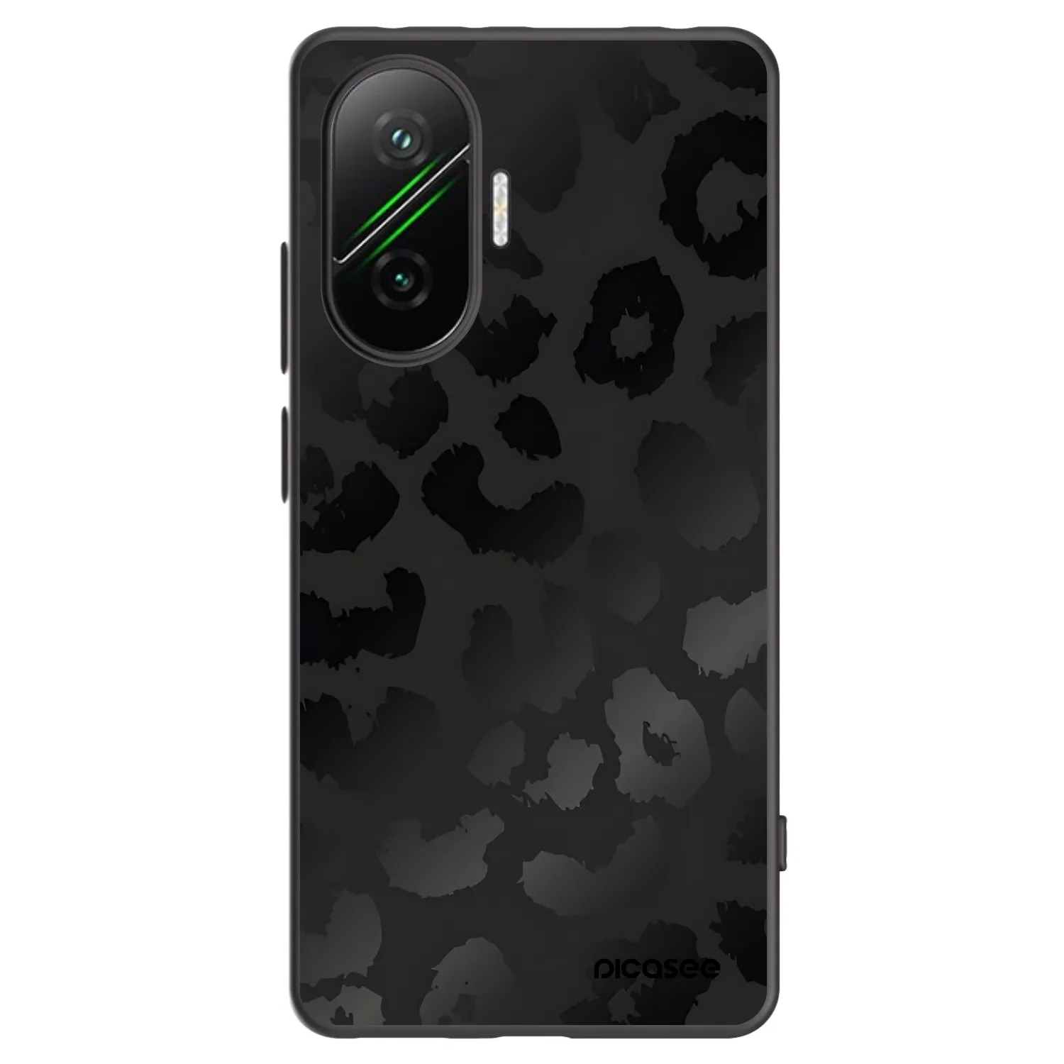 Picasee silikonski črni ovitek za Xiaomi Poco F7 Pro 5G - Midnight Leopard