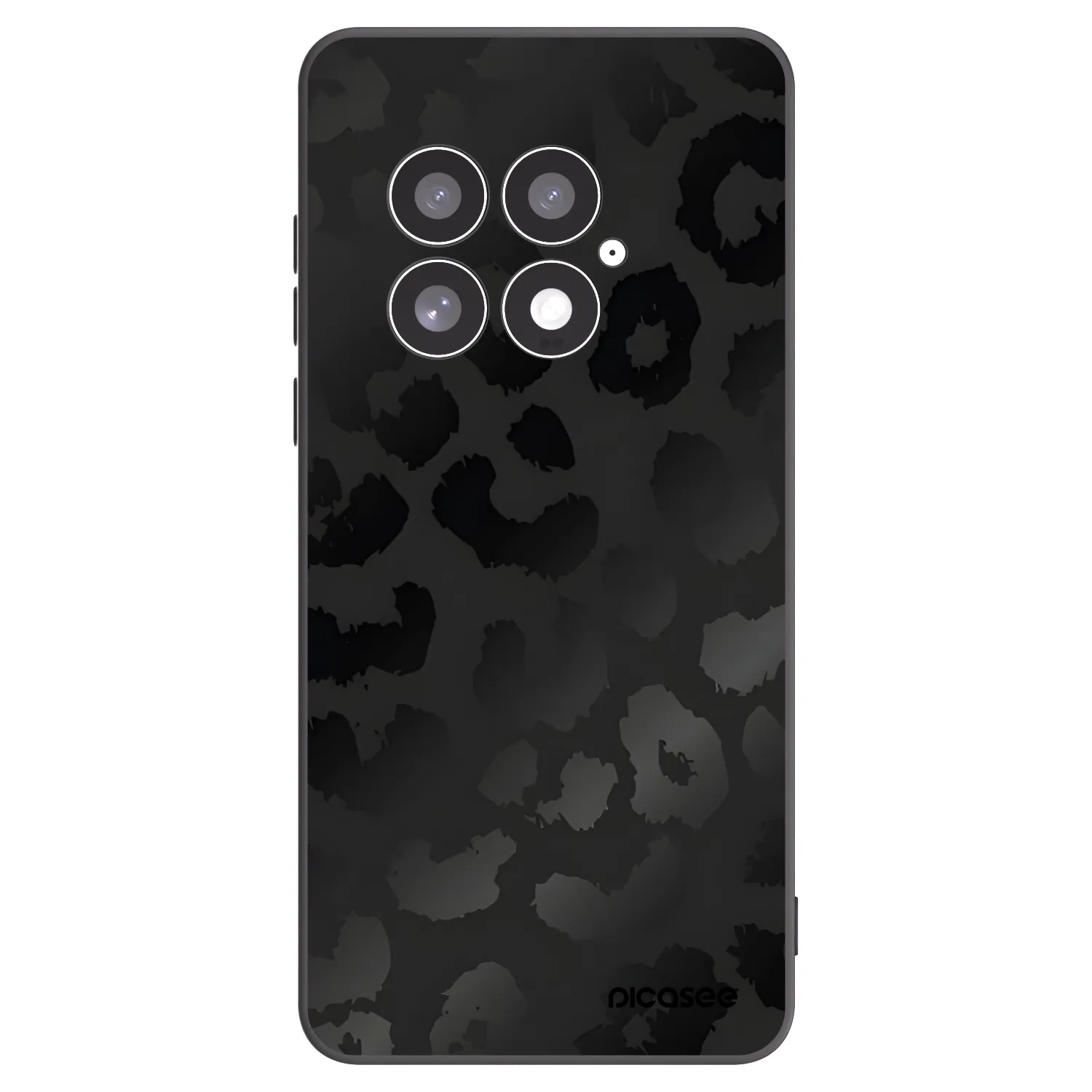 Picasee silikonski črni ovitek za OnePlus 13 5G - Midnight Leopard