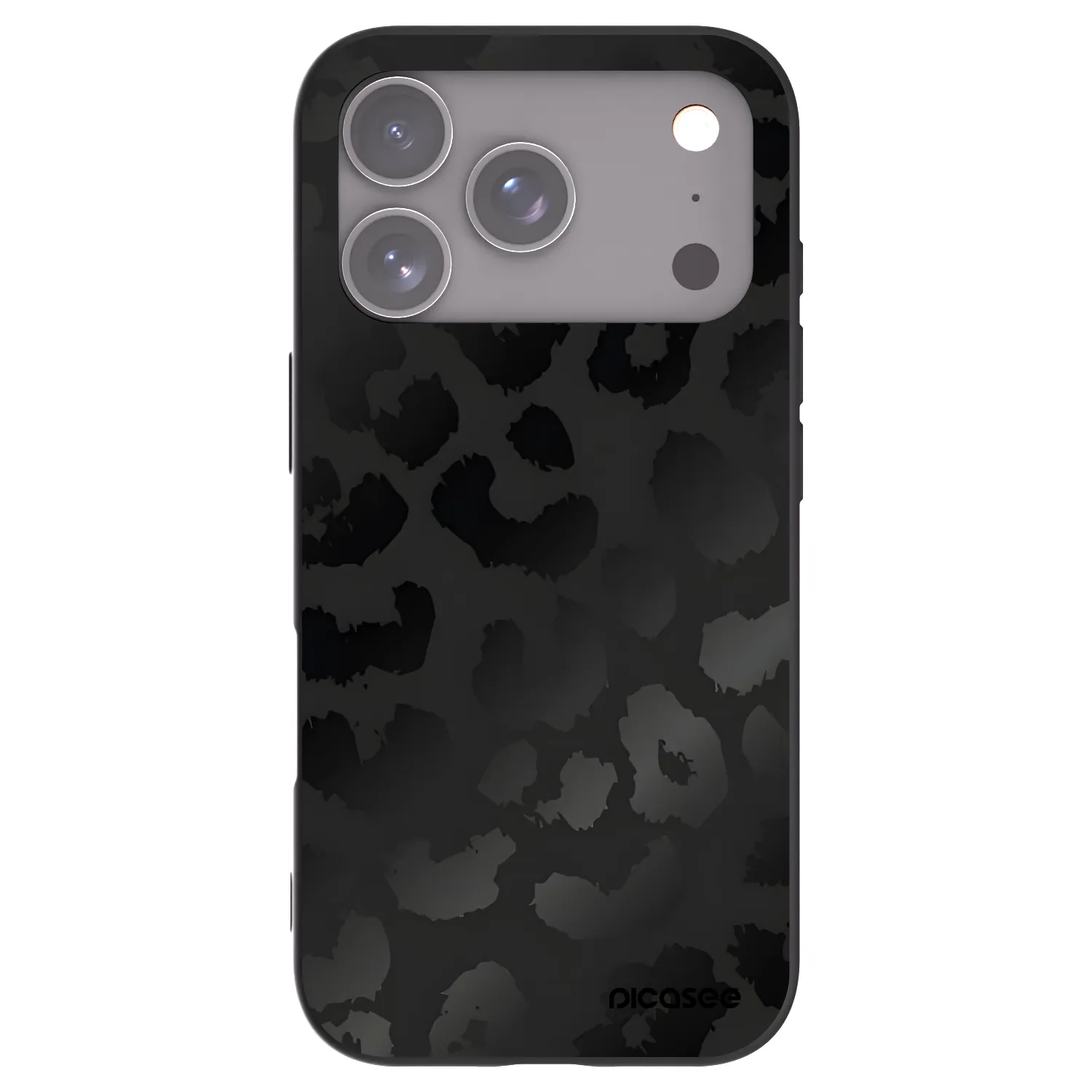 Picasee silikonski črni ovitek za Apple iPhone 17 Pro - Midnight Leopard