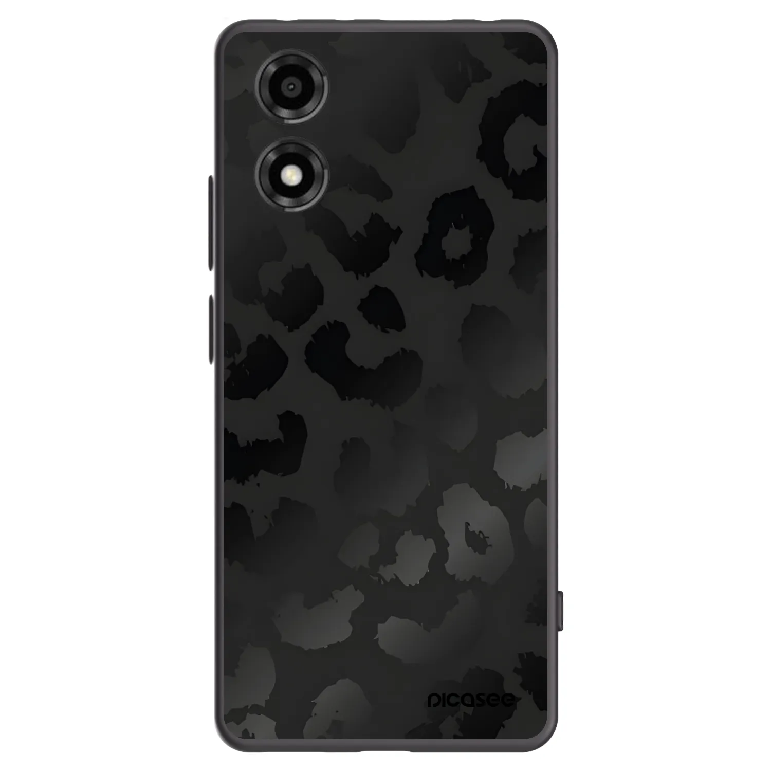 Picasee silikonski črni ovitek za Motorola Moto E14 - Midnight Leopard