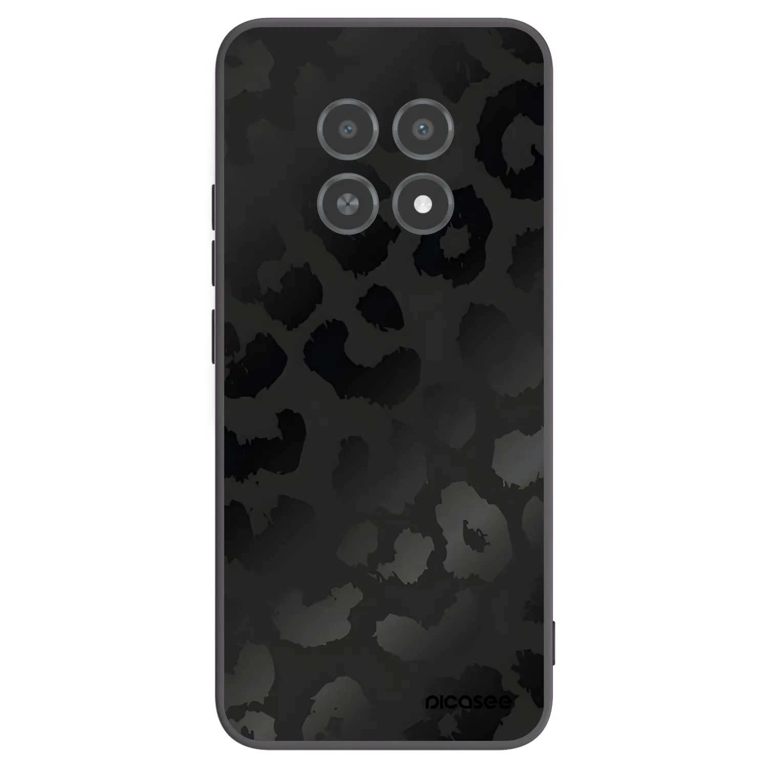 Picasee silikonski črni ovitek za Realme 12X - Midnight Leopard