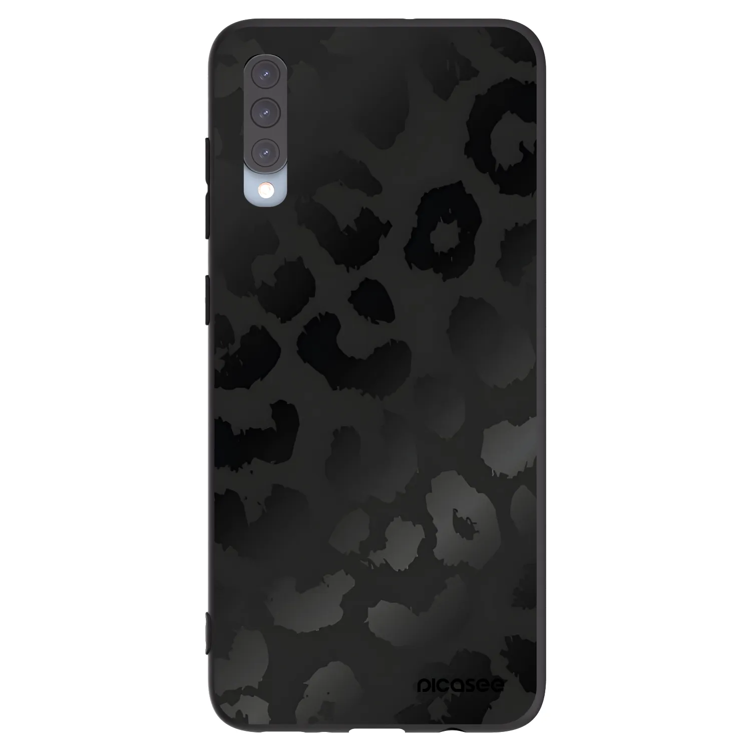Picasee silikonski črni ovitek za Samsung Galaxy A70 A705F - Midnight Leopard