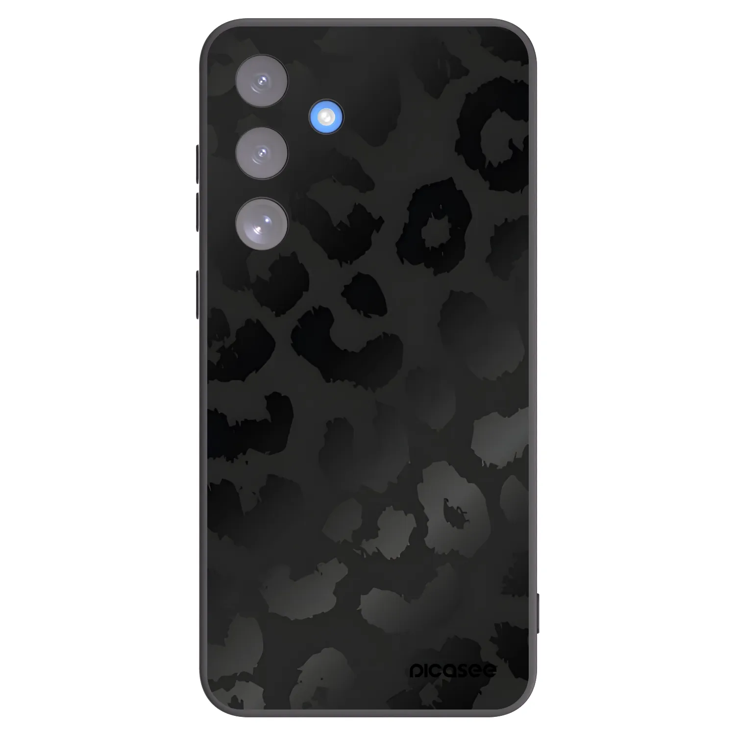 Picasee silikonski črni ovitek za Samsung Galaxy S25 FE 5G - Midnight Leopard