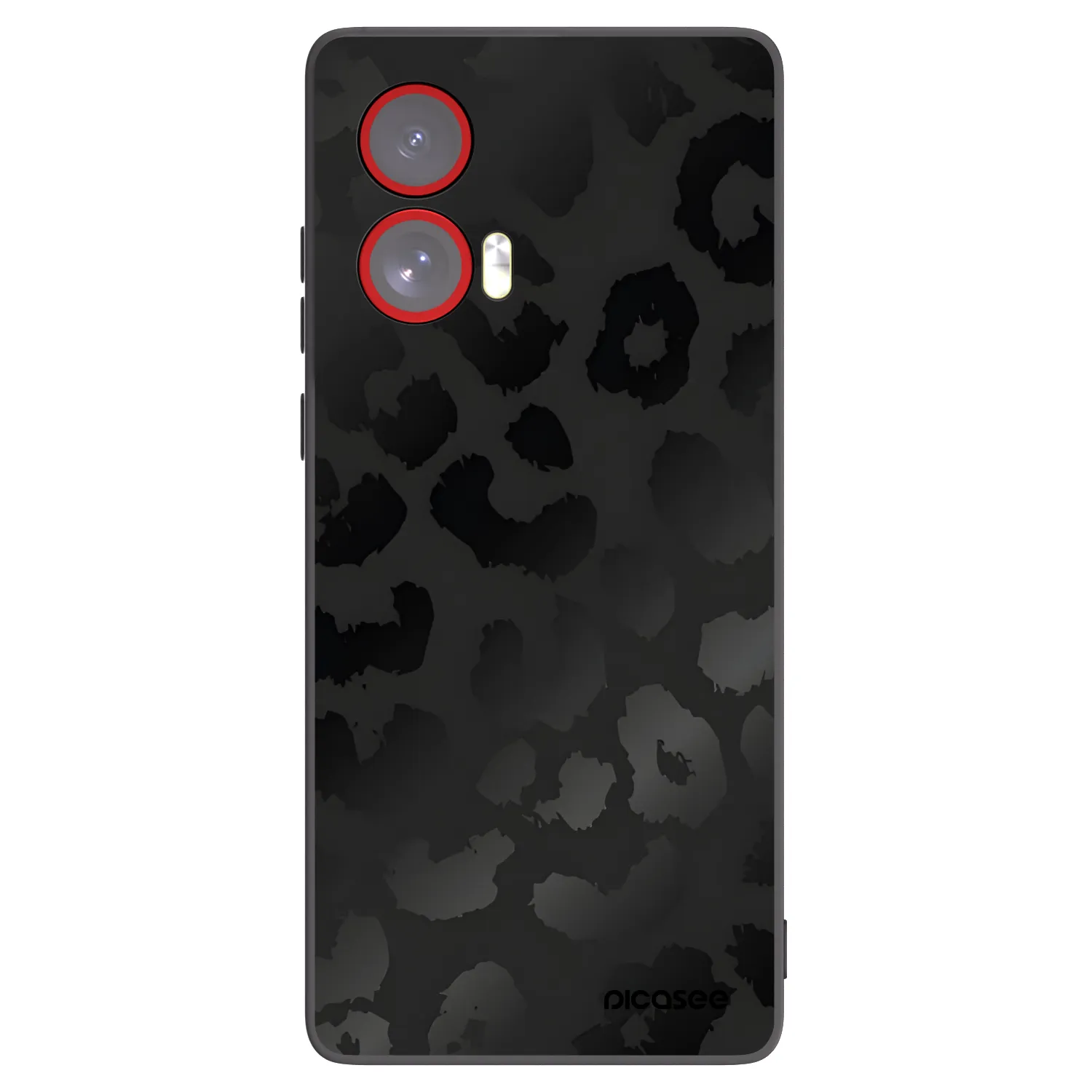 Picasee silikonski črni ovitek za Motorola Edge 50 Fusion - Midnight Leopard