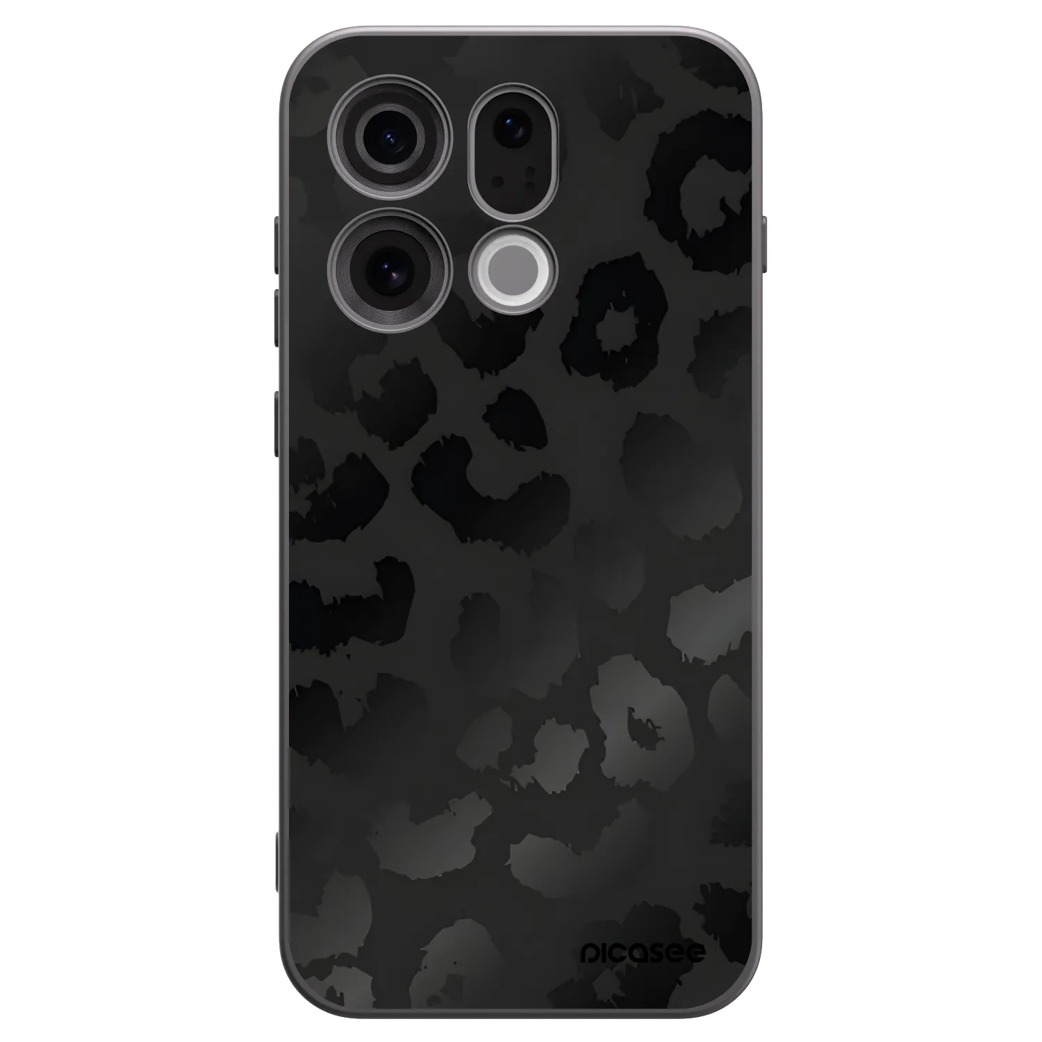 Picasee silikonski črni ovitek za OPPO Find X9 - Midnight Leopard