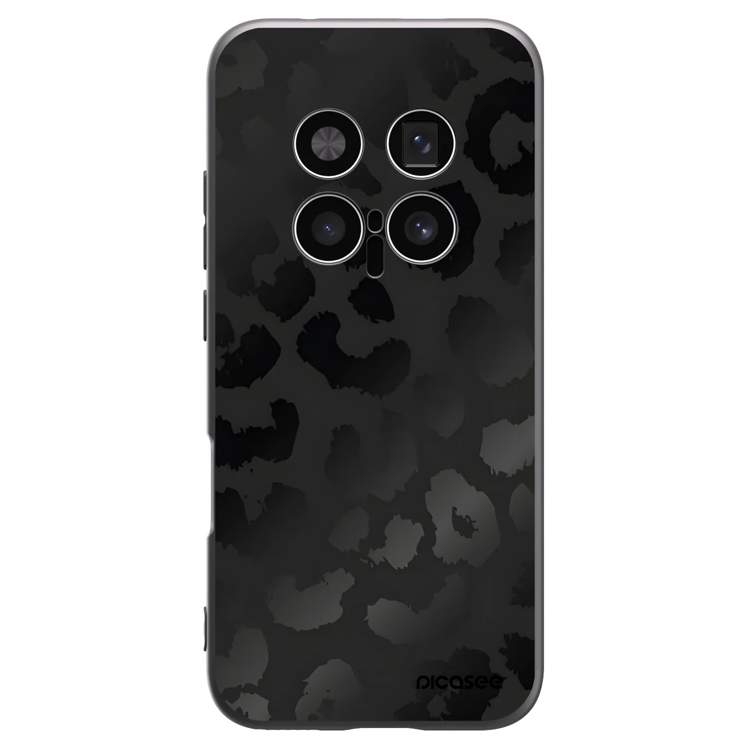 Picasee silikonski črni ovitek za Honor Magic8 Pro 5G - Midnight Leopard