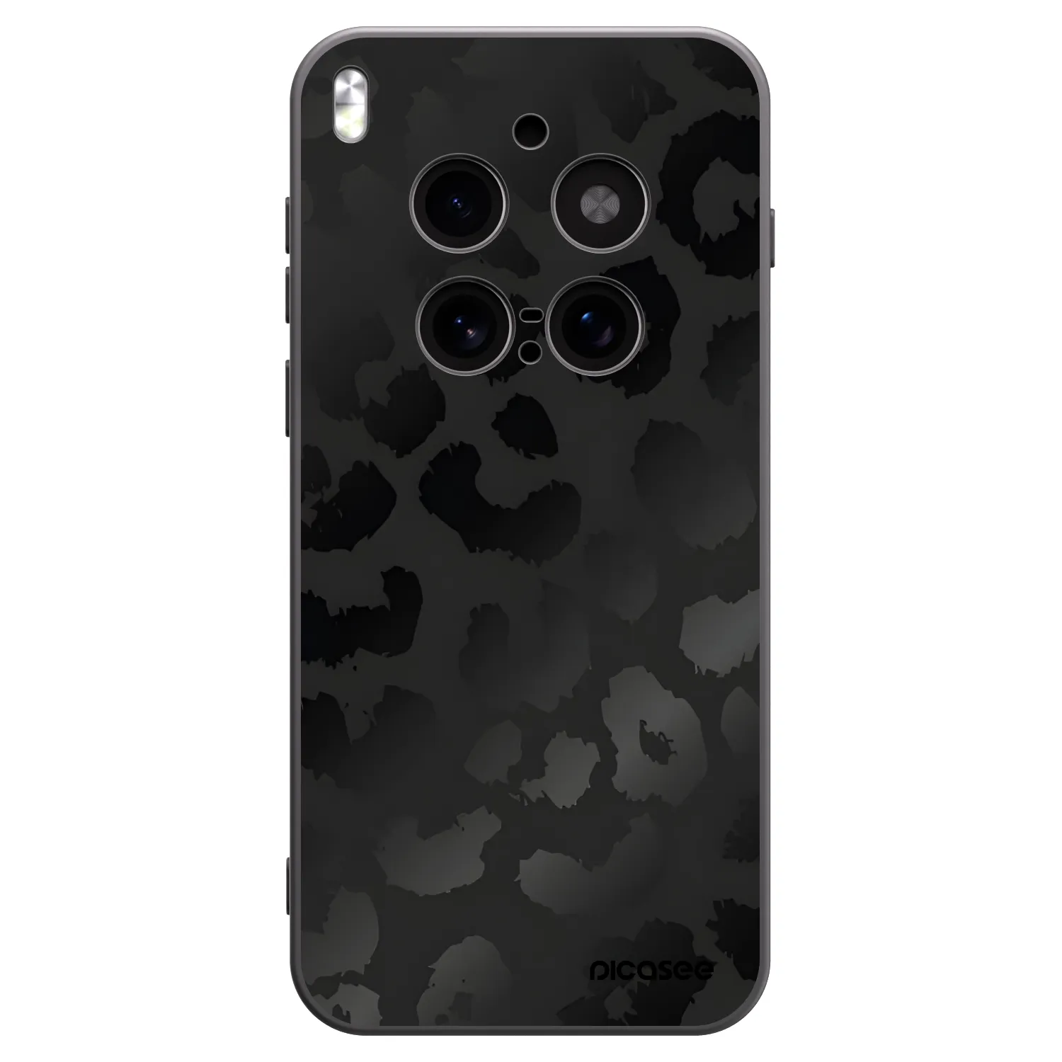Picasee silikonski črni ovitek za Vivo X300 Pro - Midnight Leopard