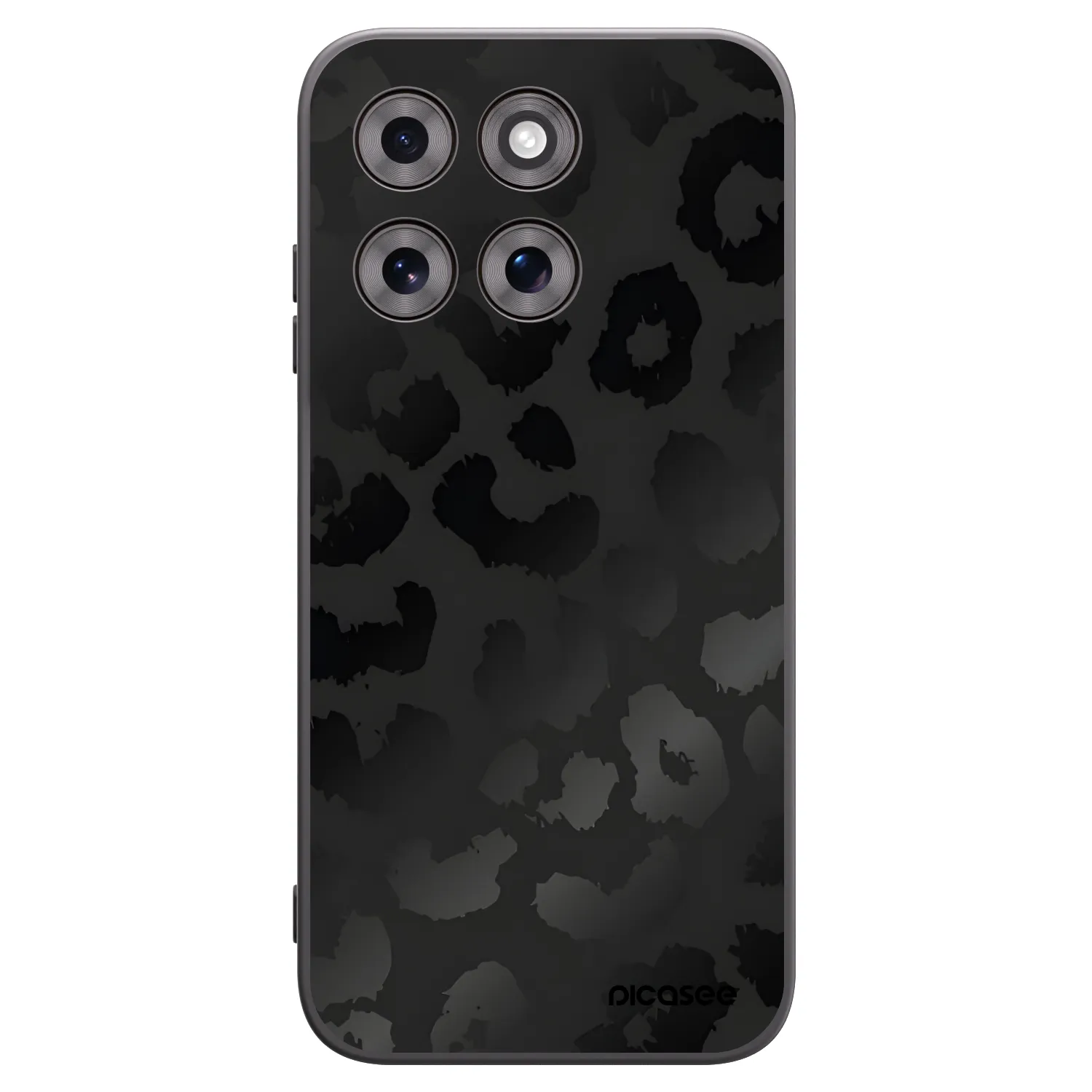 Picasee silikonski črni ovitek za Motorola Moto G77 - Midnight Leopard