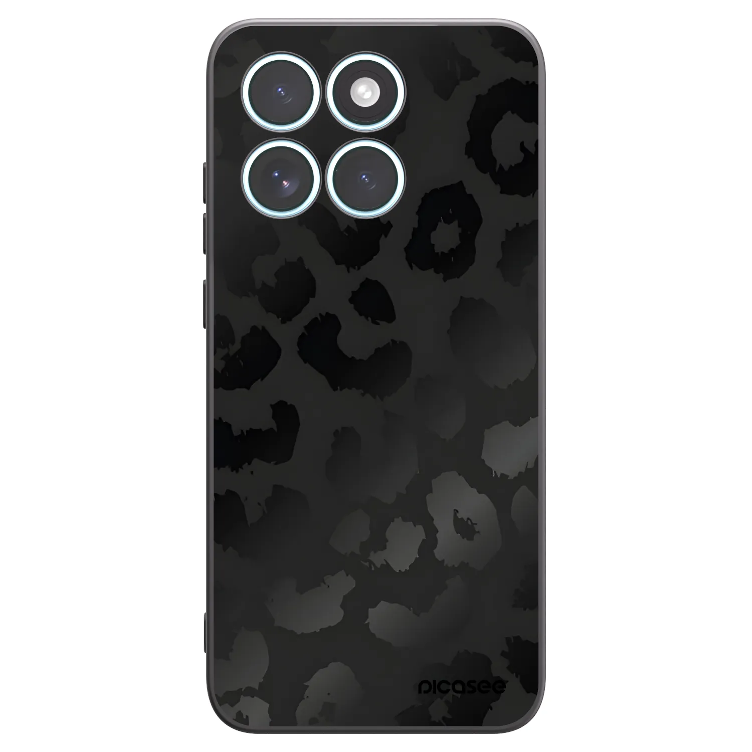Picasee silikonski črni ovitek za Motorola Edge 70 Fusion - Midnight Leopard