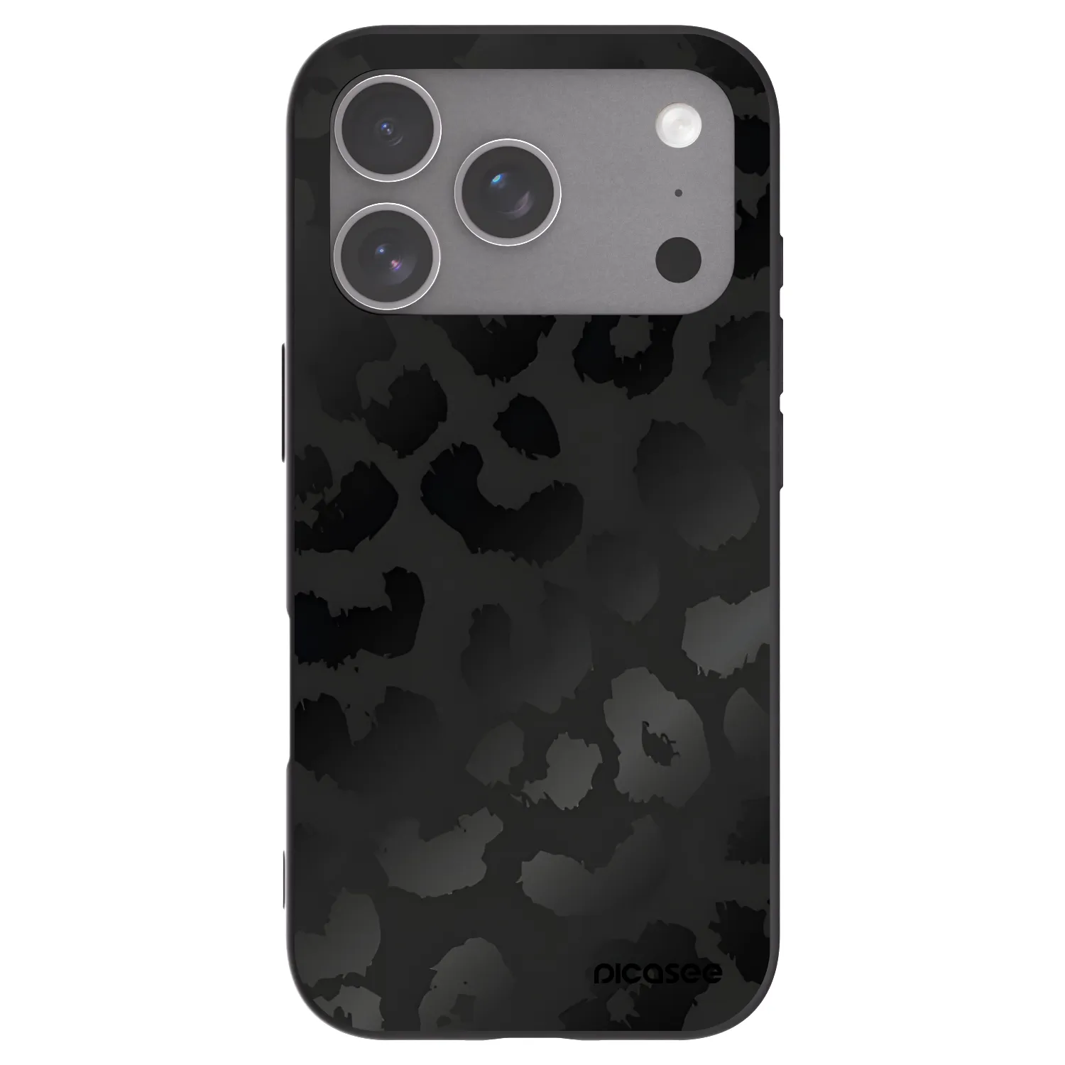 Picasee silikonski črni ovitek za Apple iPhone 18 Pro - Midnight Leopard
