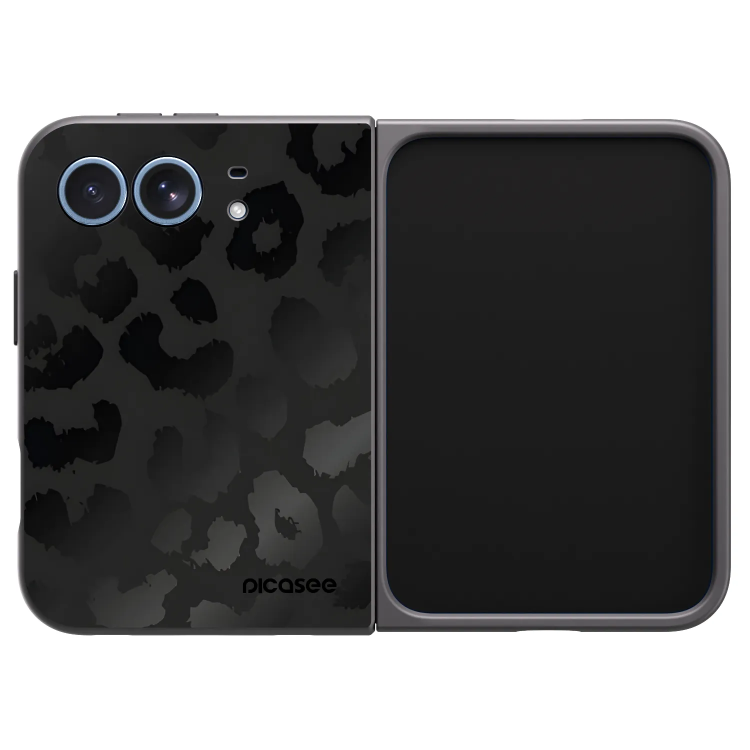 Picasee silikonski črni ovitek za Apple iPhone Duo - Midnight Leopard