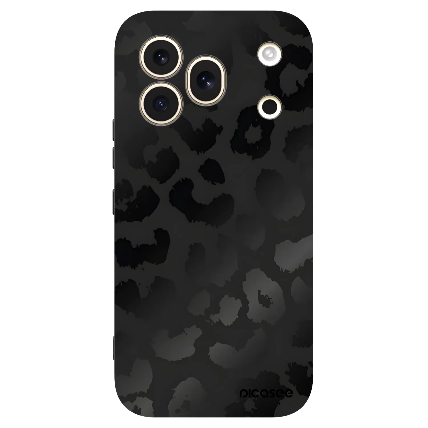 Picasee silikonski črni ovitek za Honor 600 Pro - Midnight Leopard
