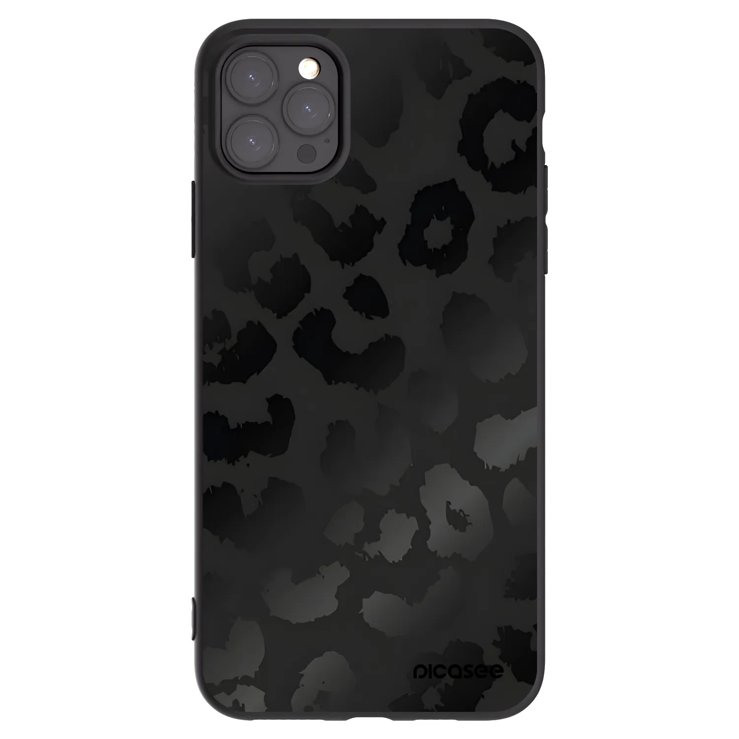 Picasee silikonski črni ovitek za Apple iPhone 11 Pro Max - Midnight Leopard