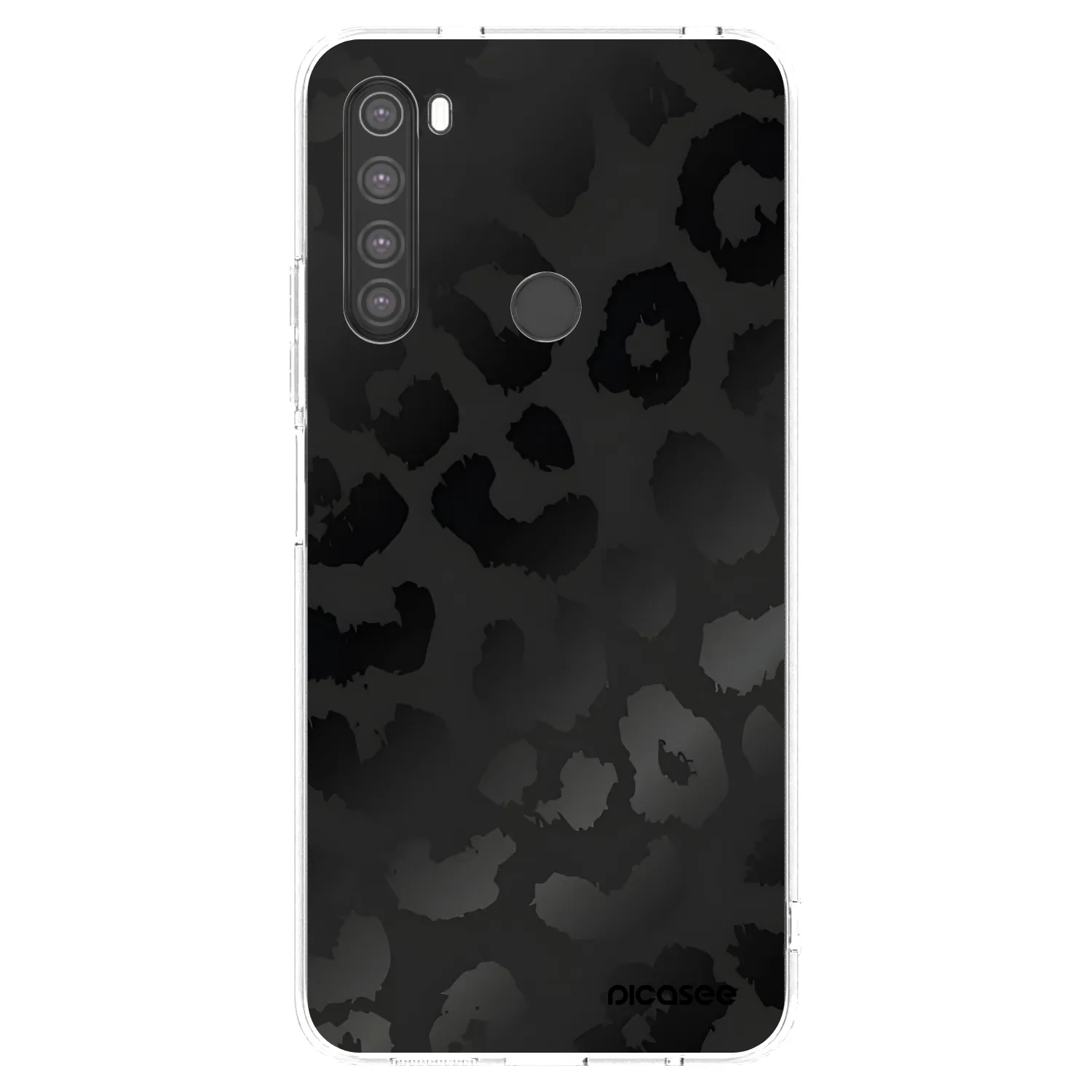 Picasee silikonski prozorni ovitek za Xiaomi Redmi Note 8 - Midnight Leopard
