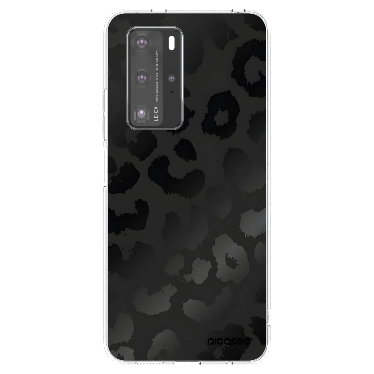 Picasee silikonski prozorni ovitek za Huawei P40 Pro - Midnight Leopard