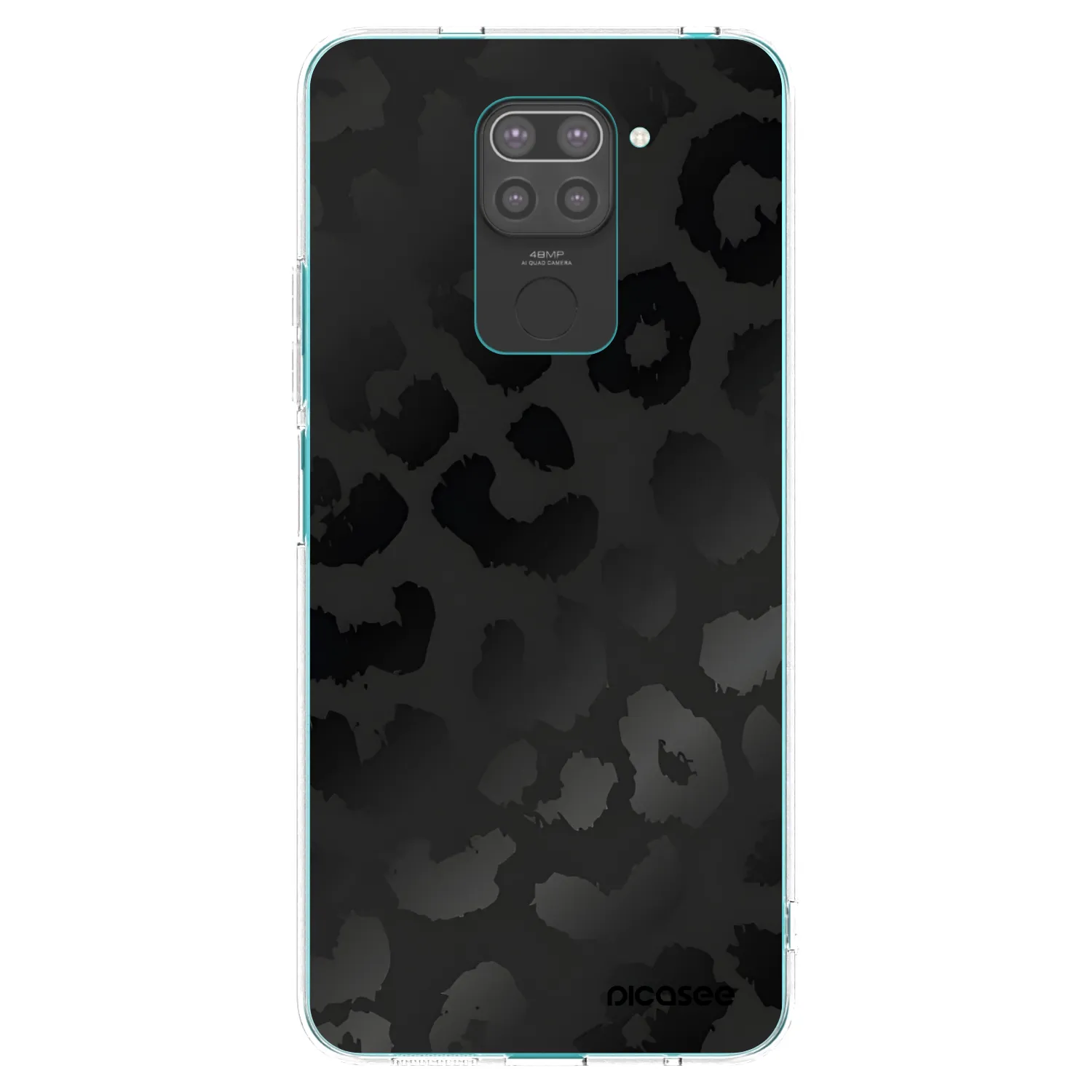 Picasee silikonski črni ovitek za Xiaomi Redmi Note 9 - Midnight Leopard
