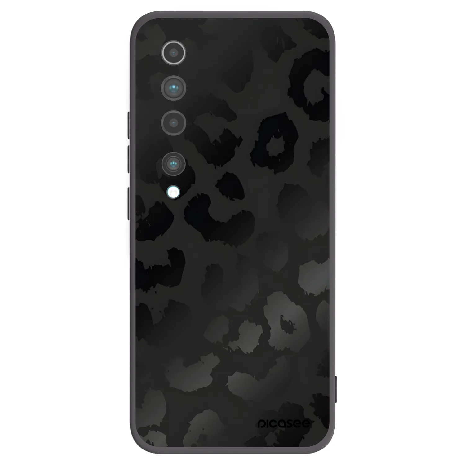 Picasee silikonski črni ovitek za Xiaomi Mi 10 - Midnight Leopard