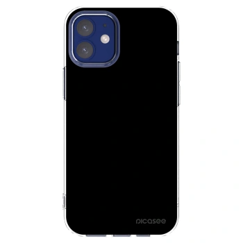 Picasee silikonski prozorni ovitek za Apple iPhone 12 mini - Black Bliss