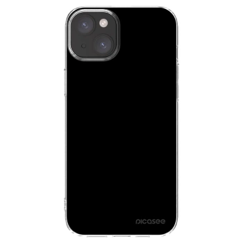 Picasee silikonski prozorni ovitek za Apple iPhone 15 Plus - Black Bliss