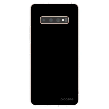 Picasee silikonski prozorni ovitek za Samsung Galaxy S10 Plus G975 - Black Bliss