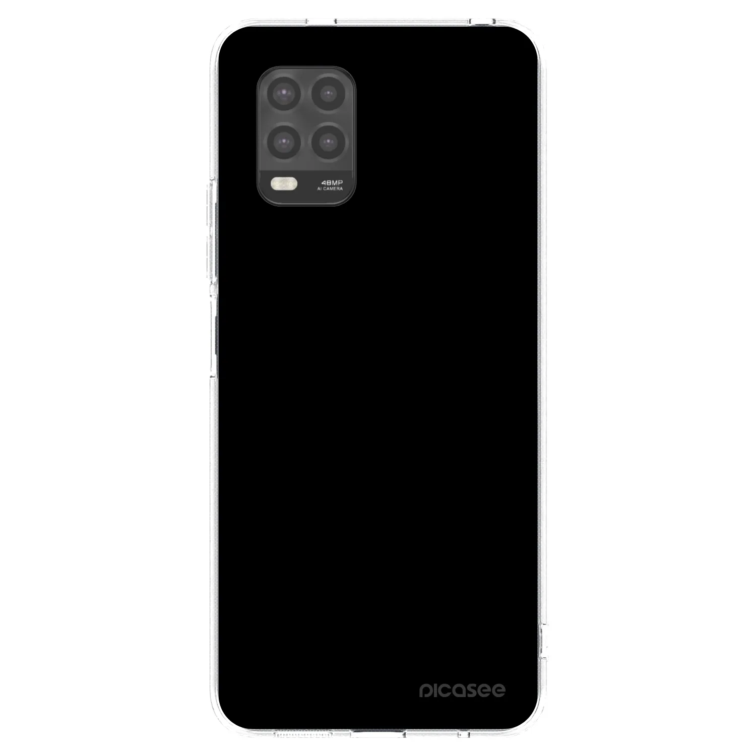 Picasee silikonski prozorni ovitek za Xiaomi Mi 10 Lite - Black Bliss