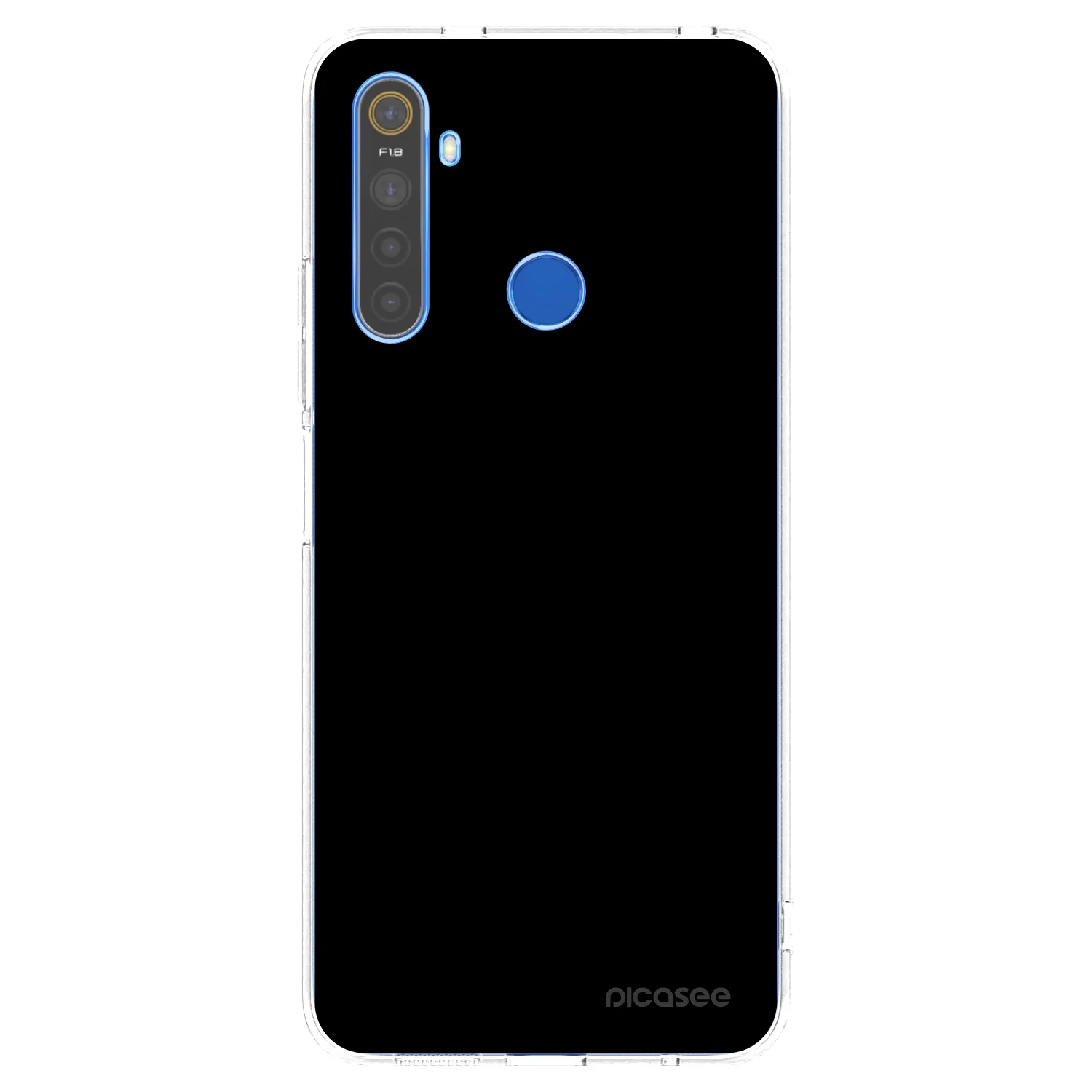 Picasee silikonski prozorni ovitek za Realme 5 - Black Bliss