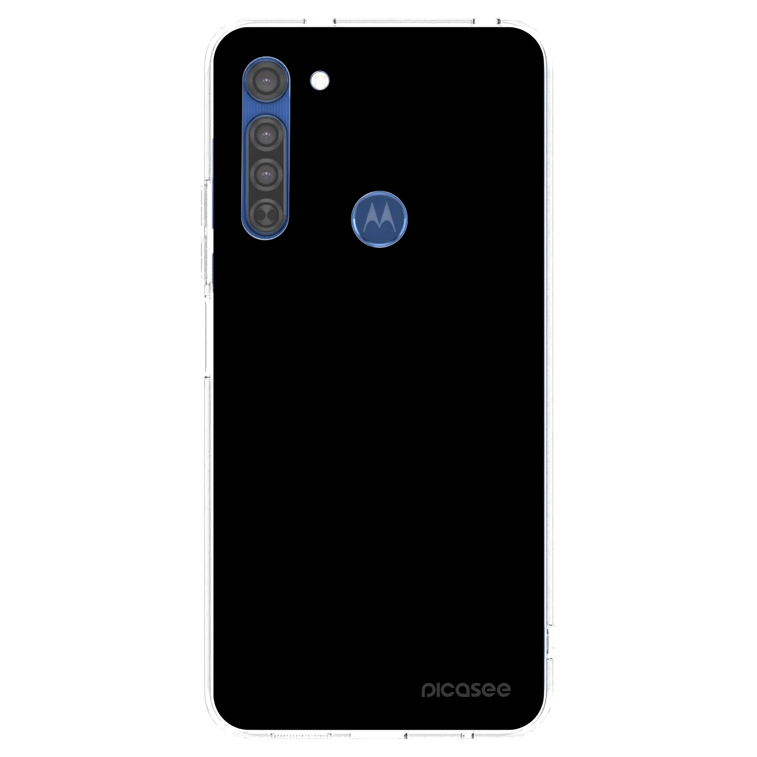 Picasee silikonski prozorni ovitek za Motorola Moto G8 - Black Bliss