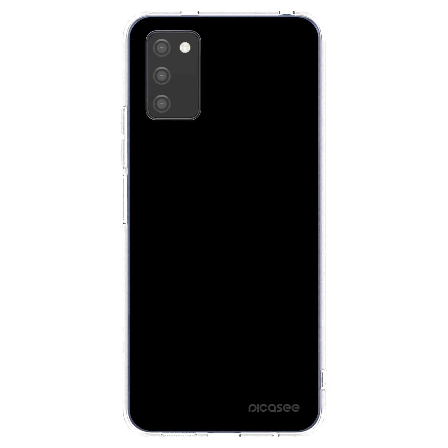 Picasee silikonski prozorni ovitek za Samsung Galaxy A02s A025G - Black Bliss