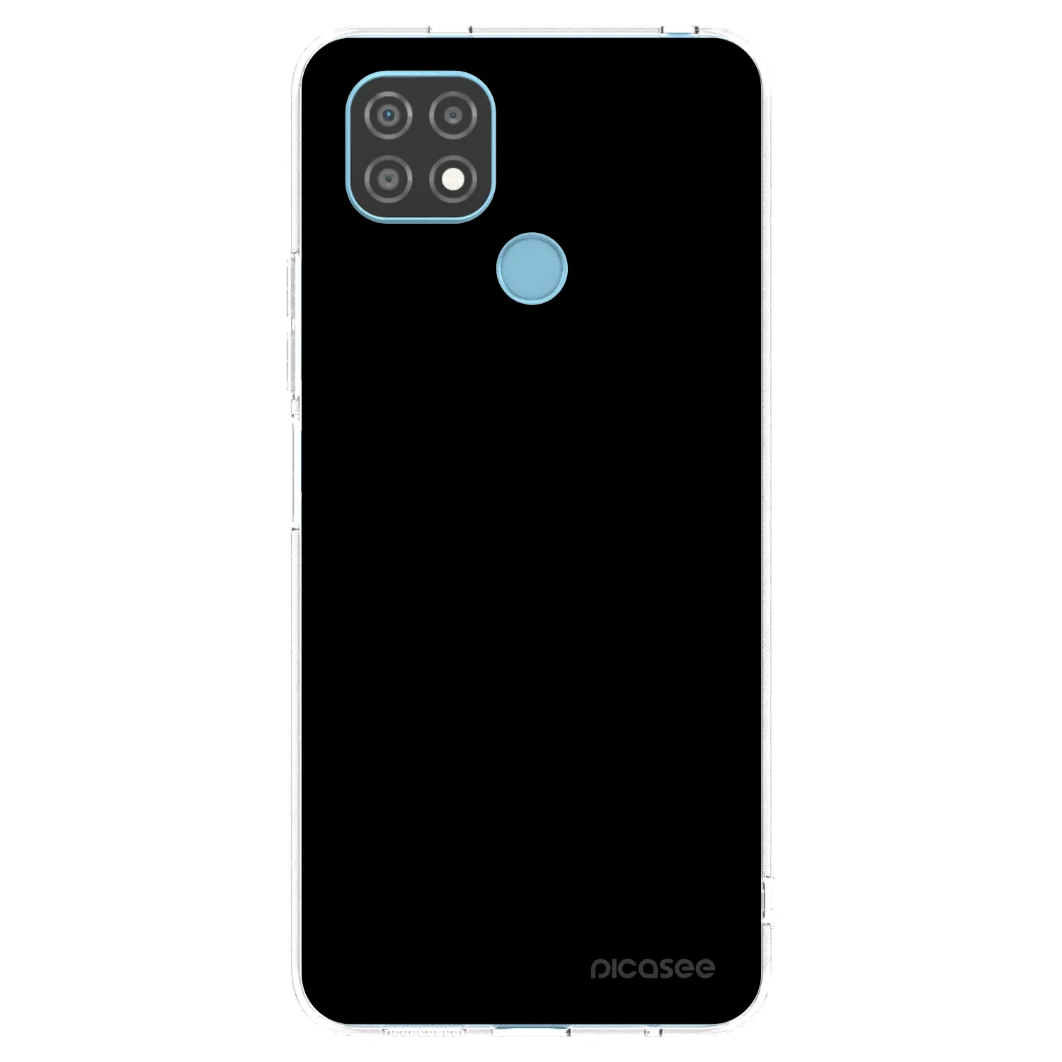 Picasee silikonski prozorni ovitek za Realme C21 - Black Bliss