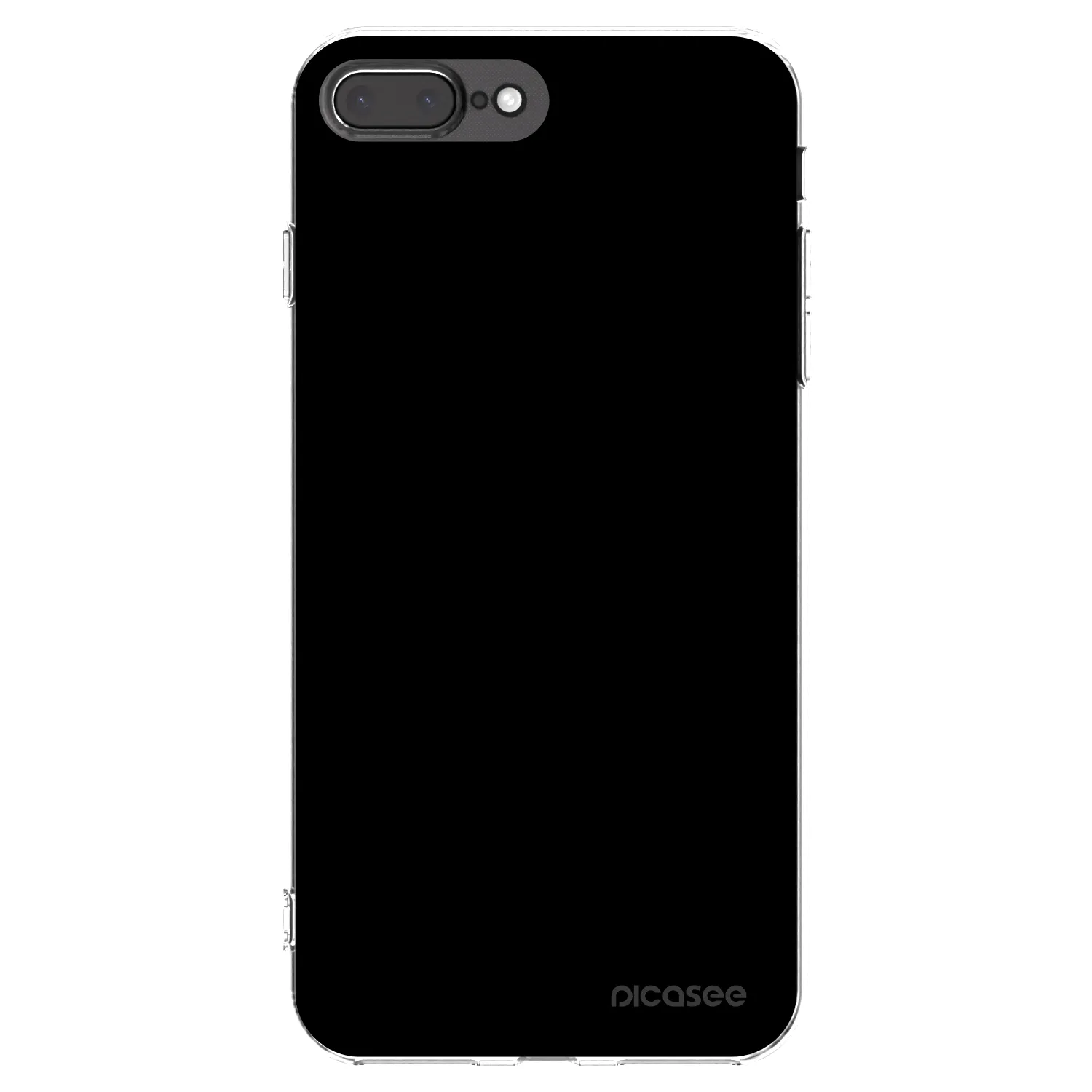 Picasee silikonski prozorni ovitek za Apple iPhone 7 Plus - Black Bliss