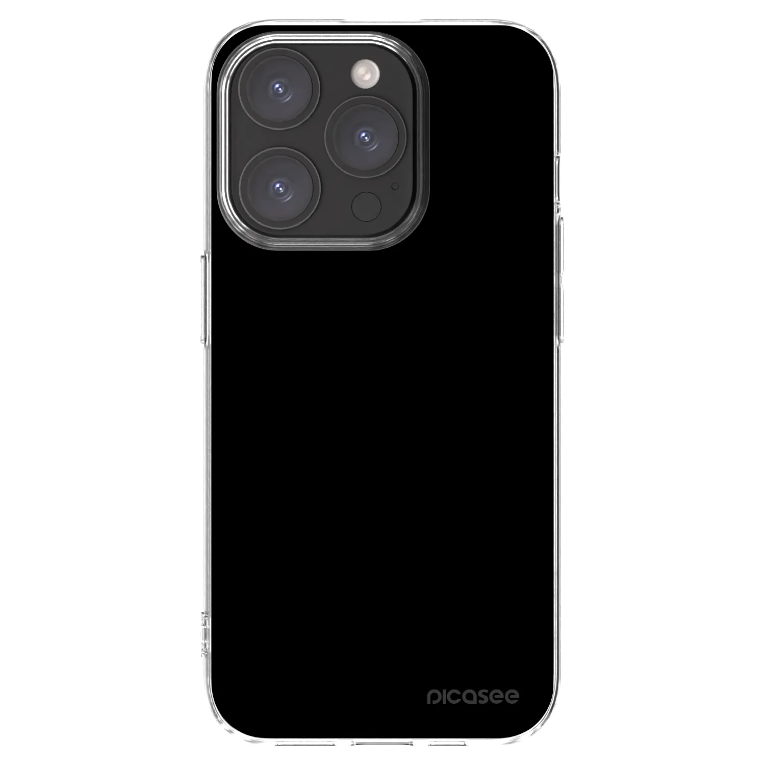 Picasee silikonski prozorni ovitek za Apple iPhone 15 Pro - Black Bliss
