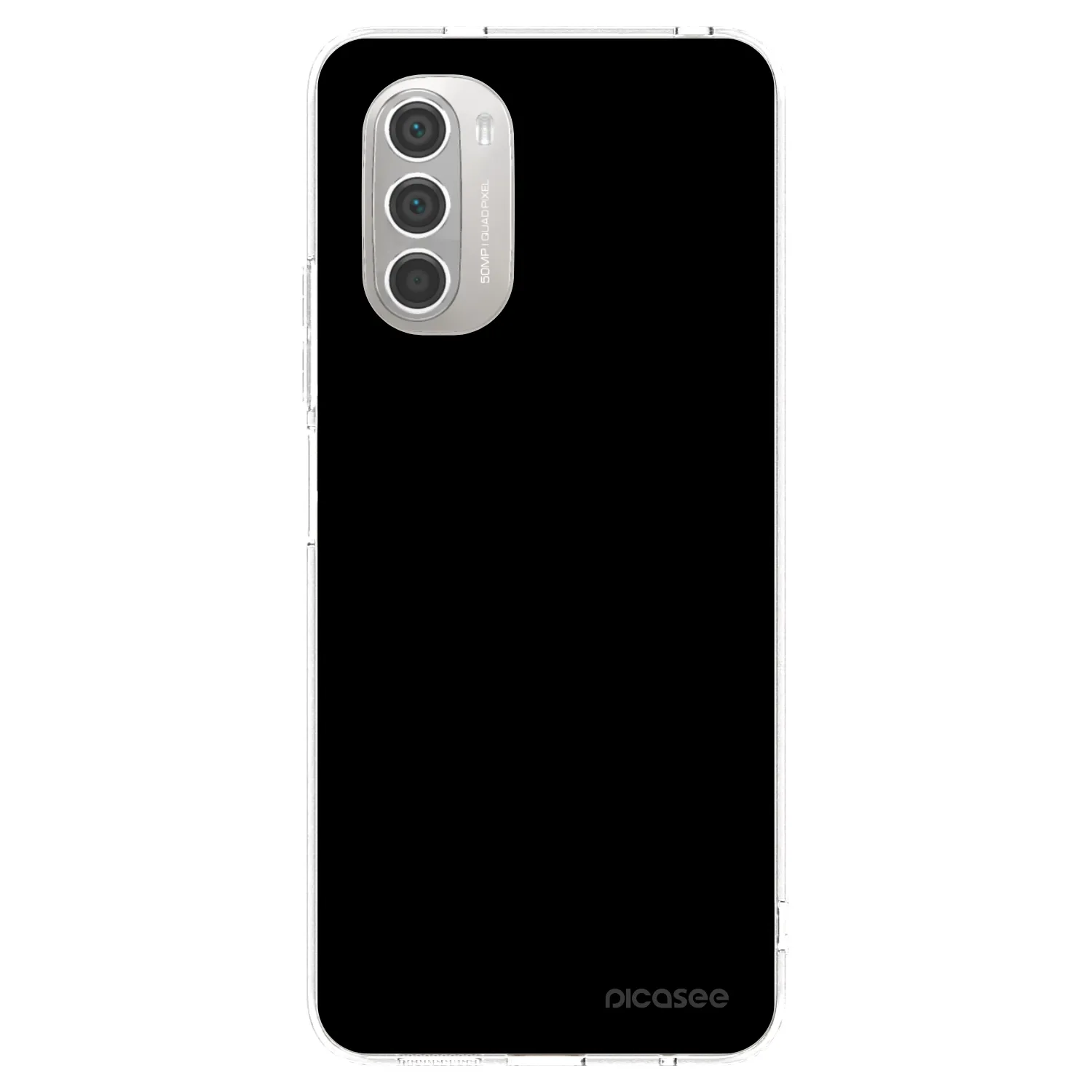 Picasee silikonski prozorni ovitek za Motorola Moto G51 - Black Bliss