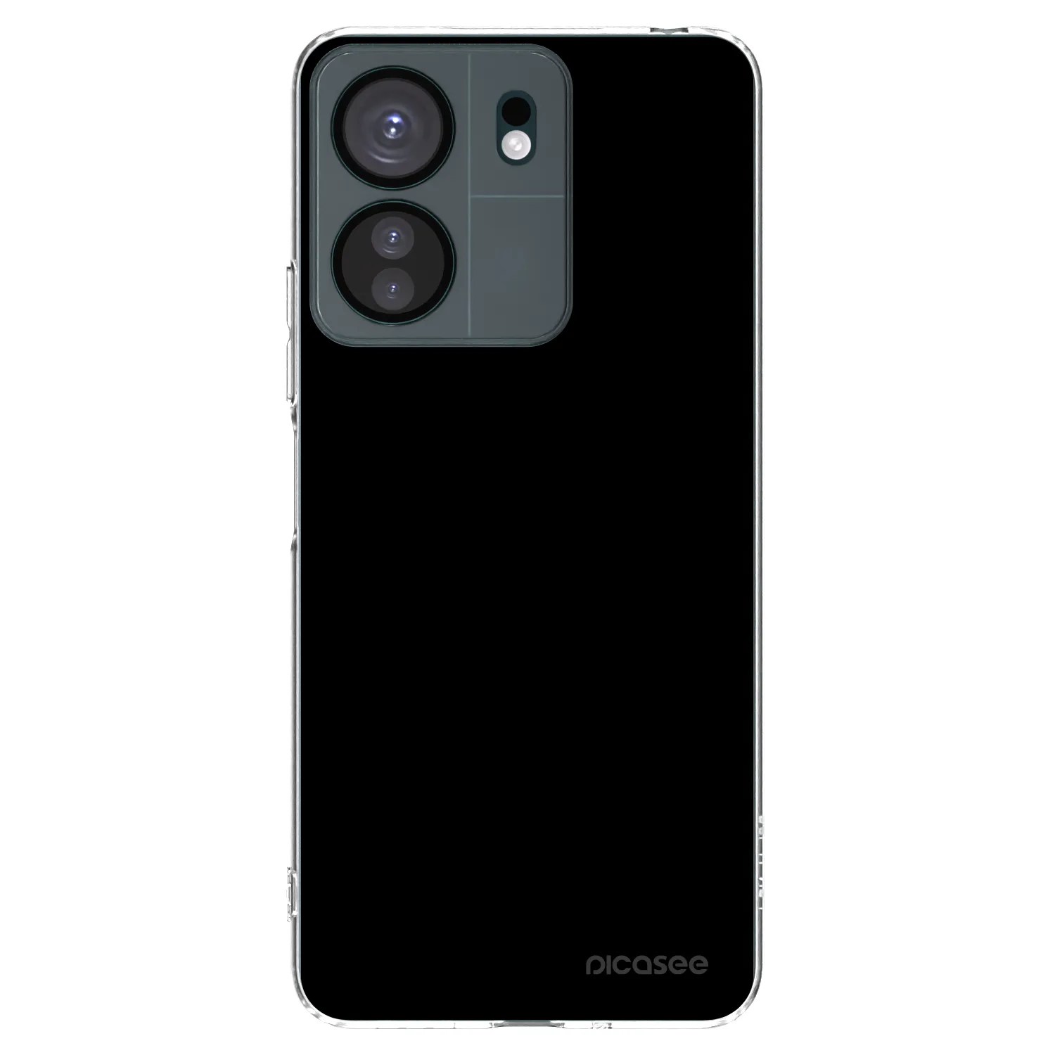 Picasee silikonski prozorni ovitek za Xiaomi Redmi 13C 4G - Black Bliss