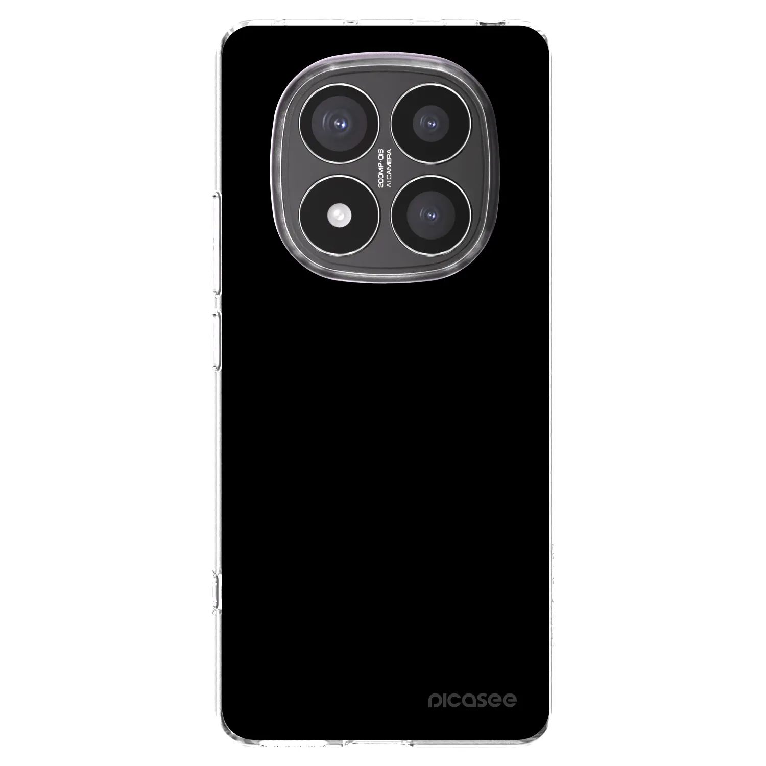 Picasee silikonski prozorni ovitek za Xiaomi Redmi Note 14 Pro+ 5G - Black Bliss