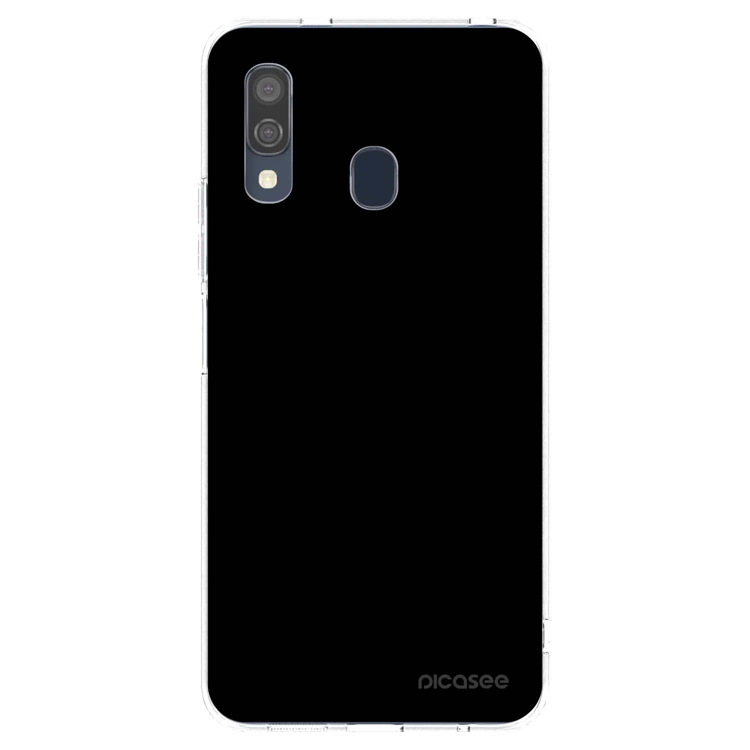 Picasee silikonski prozorni ovitek za Samsung Galaxy A40 A405F - Black Bliss