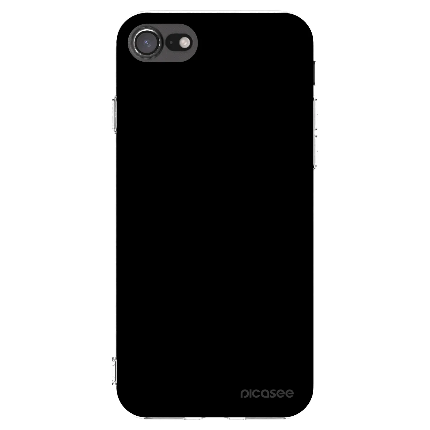 Picasee silikonski prozorni ovitek za Apple iPhone SE 2020 - Black Bliss
