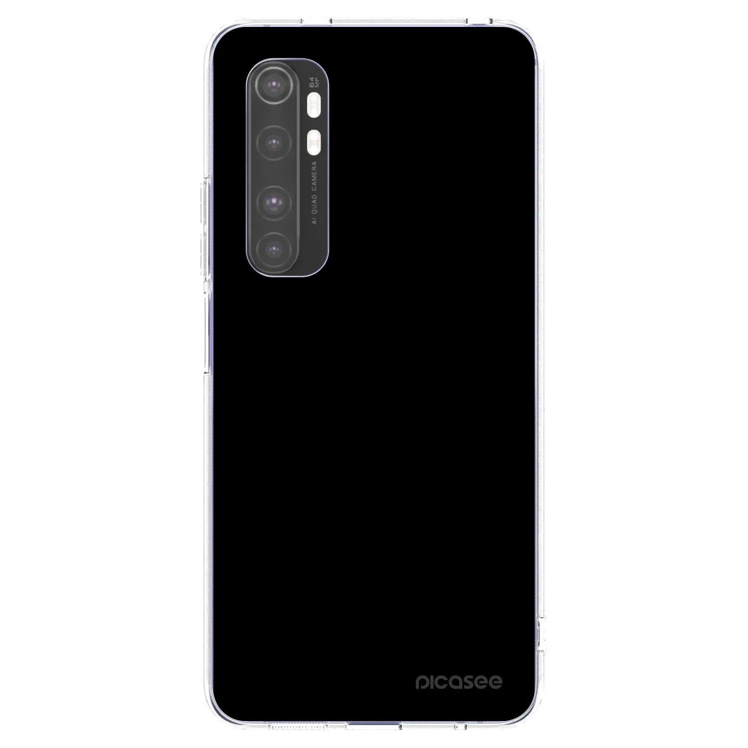 Picasee silikonski prozorni ovitek za Xiaomi Mi Note 10 Lite - Black Bliss