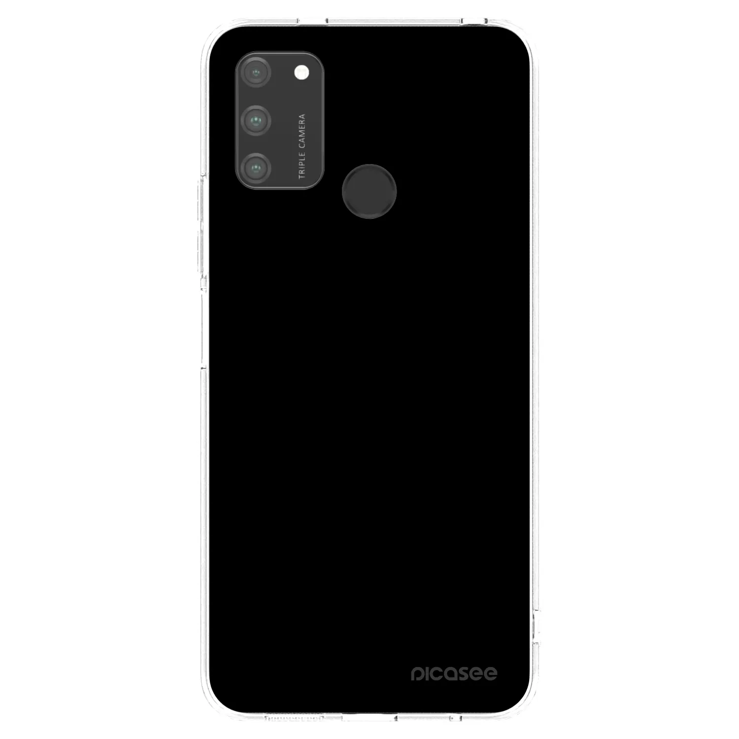 Picasee silikonski prozorni ovitek za Honor 9A - Black Bliss