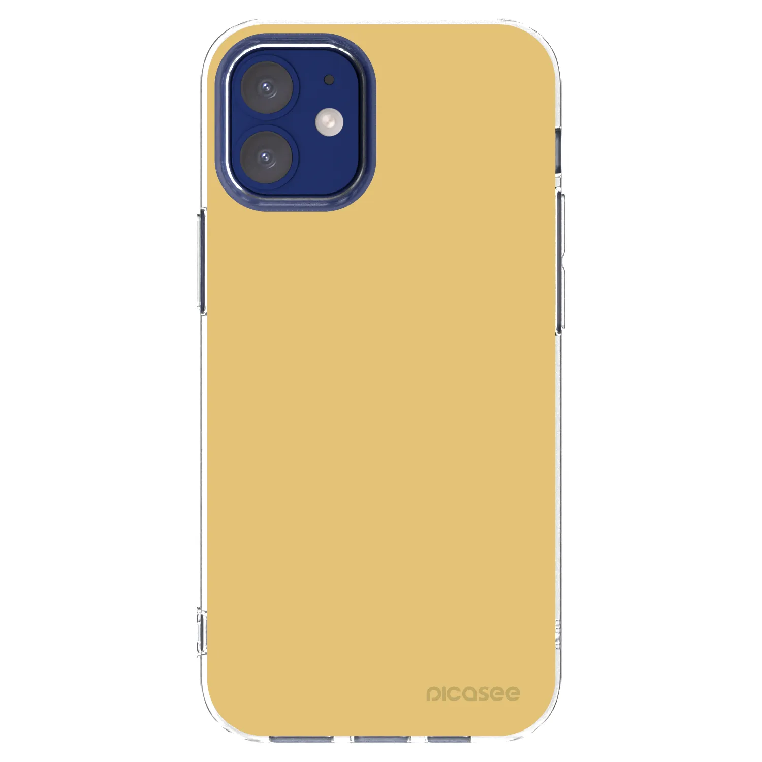 Picasee silikonski prozorni ovitek za Apple iPhone 12 mini - Canary Crystal