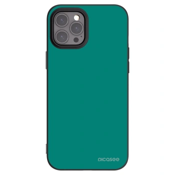 Picasee silikonski črni ovitek za Apple iPhone 12 Pro Max - Emerald Mist