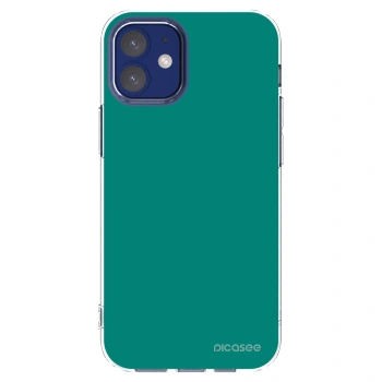 Picasee silikonski prozorni ovitek za Apple iPhone 12 mini - Emerald Mist