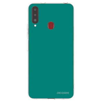 Picasee silikonski prozorni ovitek za Samsung Galaxy A20s - Emerald Mist