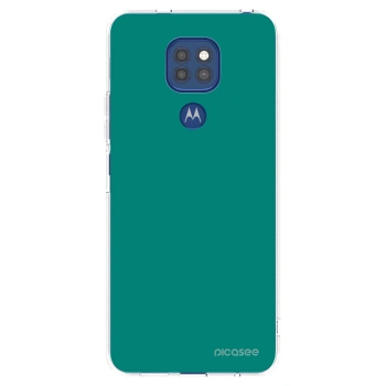 Picasee silikonski prozorni ovitek za Motorola Moto G9 Play - Emerald Mist
