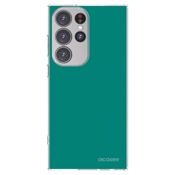 Picasee silikonski prozorni ovitek za Samsung Galaxy S23 Ultra 5G - Emerald Mist