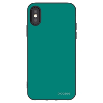 Picasee silikonski črni ovitek za Apple iPhone X/XS - Emerald Mist