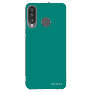 Picasee silikonski prozorni ovitek za Huawei P30 Lite - Emerald Mist