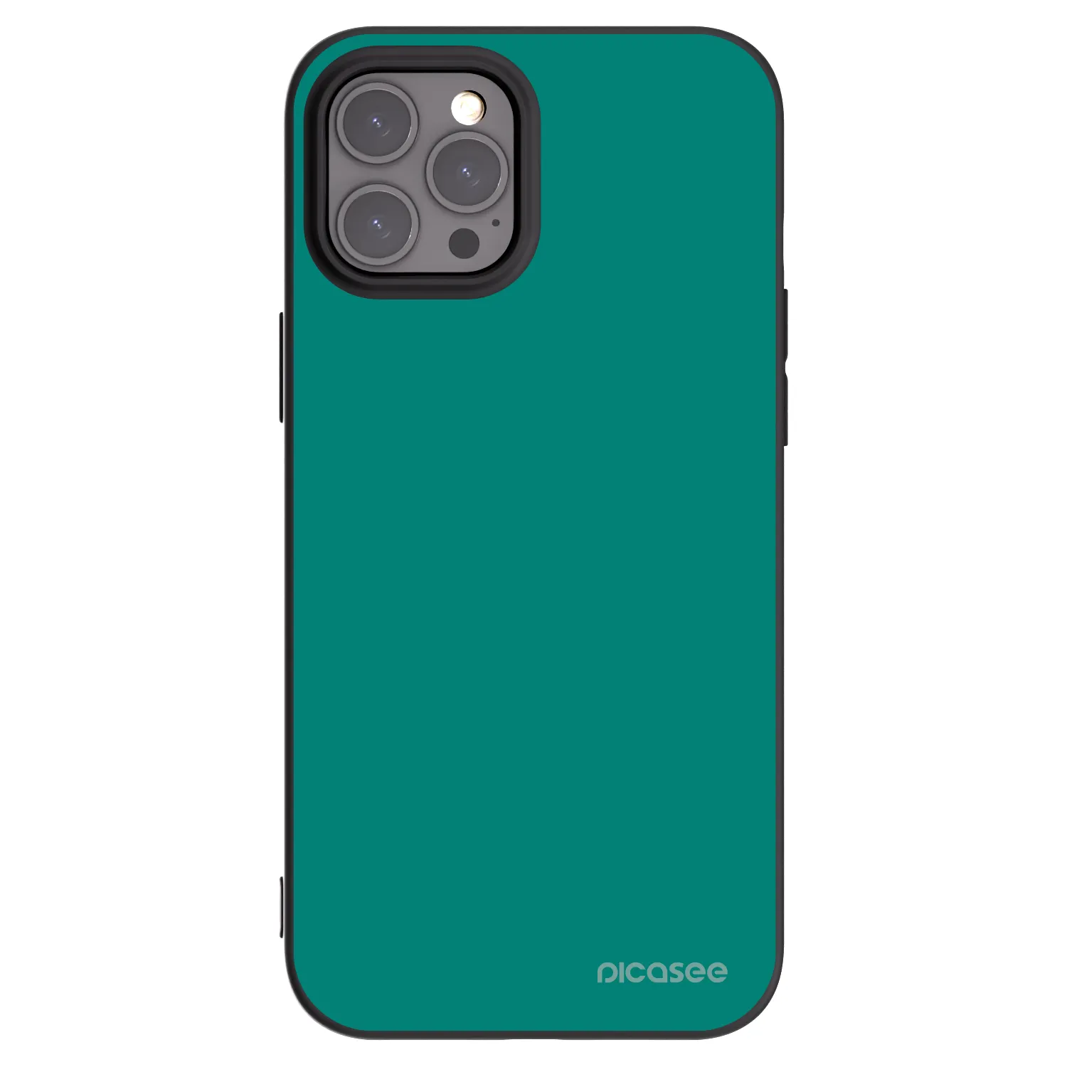 Picasee silikonski črni ovitek za Apple iPhone 12 Pro Max - Emerald Mist