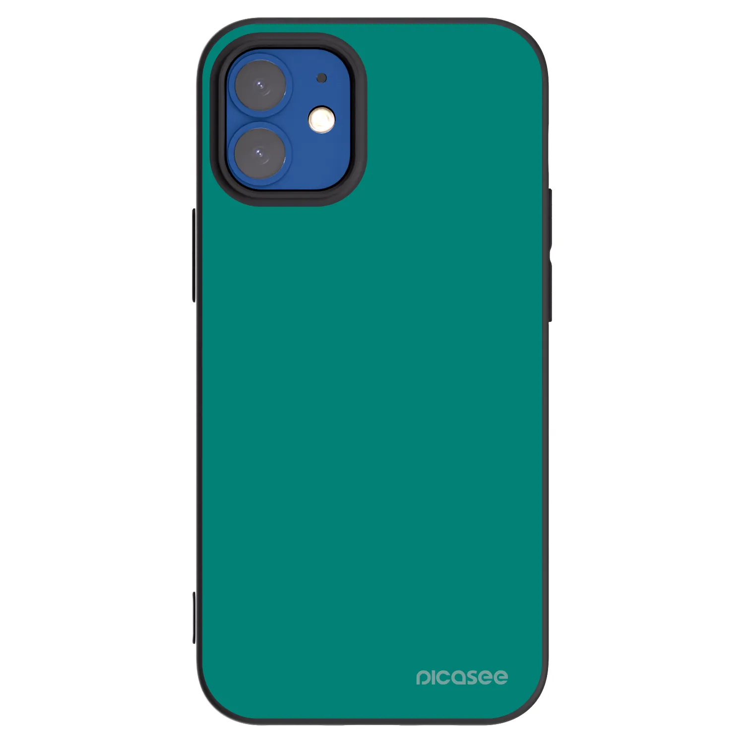 Picasee silikonski črni ovitek za Apple iPhone 12 mini - Emerald Mist