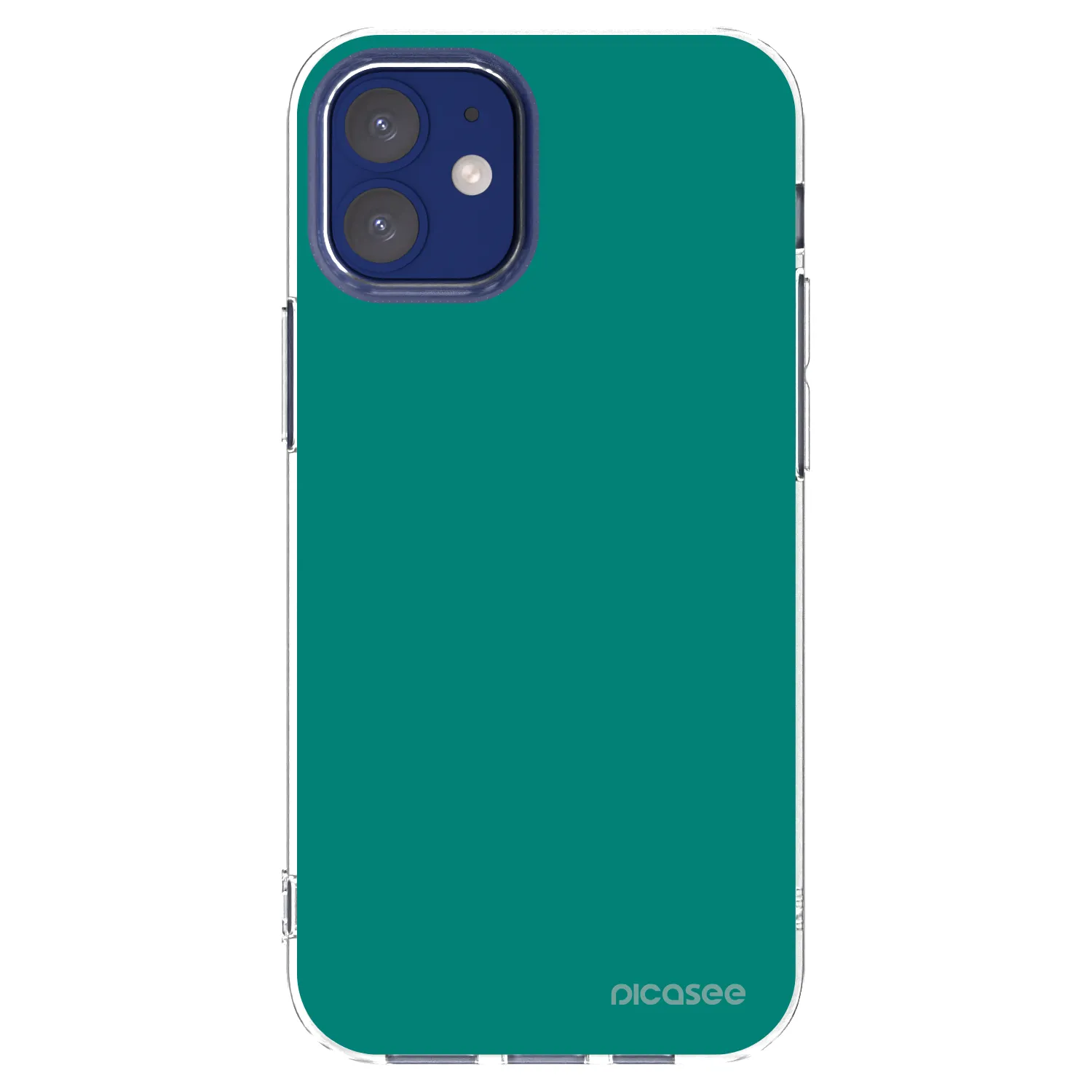 Picasee silikonski prozorni ovitek za Apple iPhone 12 mini - Emerald Mist